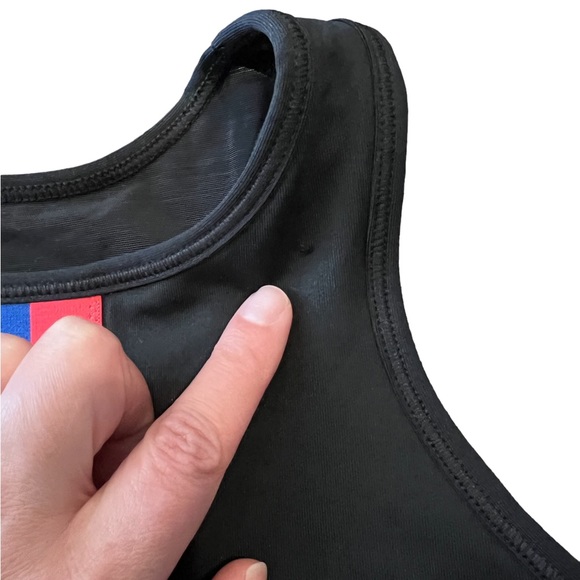 Nike Black Sports Bra Black with Stripes Size Large - Picture 9 of 11